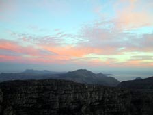 Sonnenuntergang auf dem Tafelberg