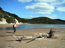 Thomas und Lagune in Cintsa